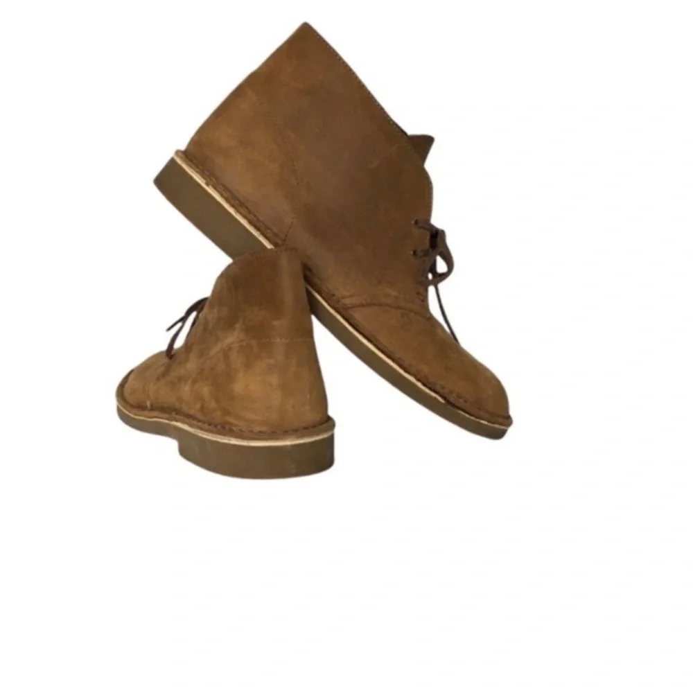 Clarks Men’s Leather Suede Brown Light Lace Up Chukka Ankle Boots 10.5